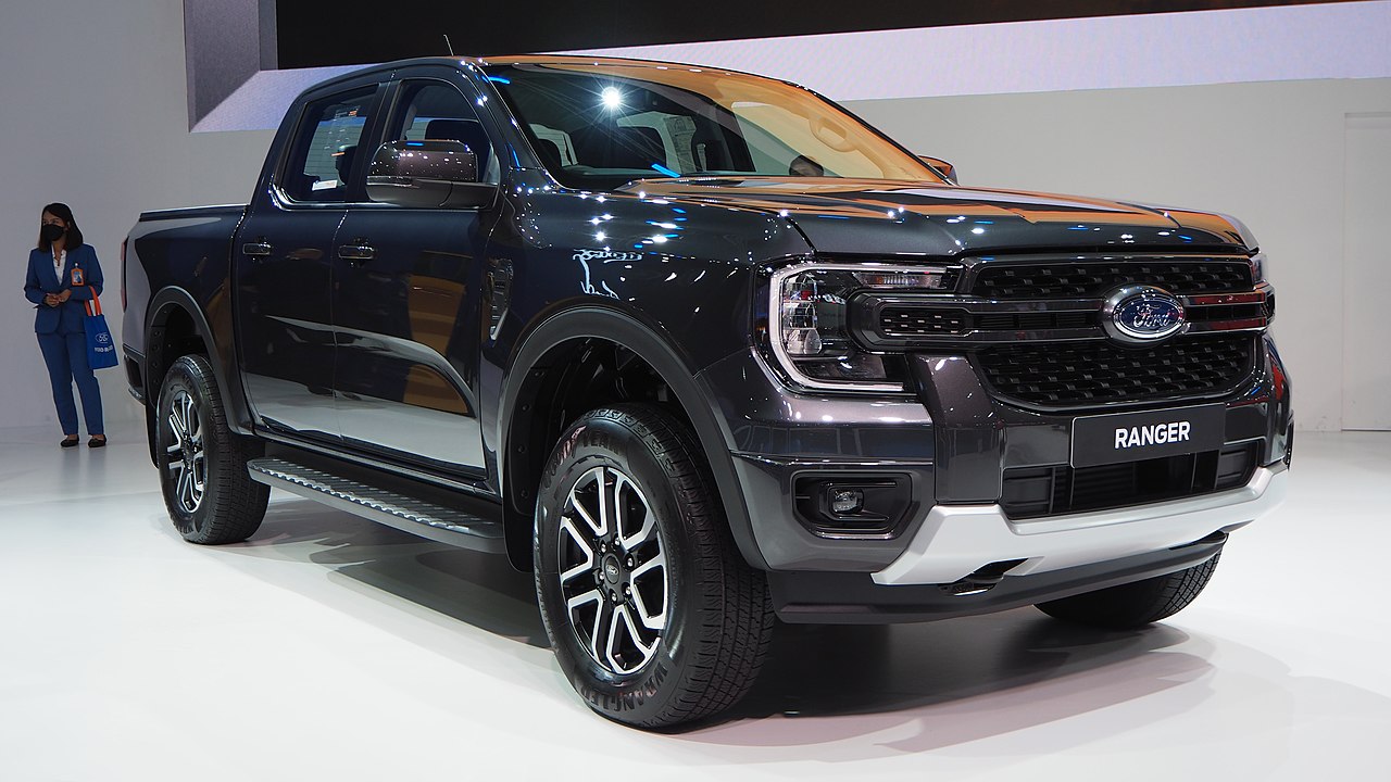 2022 Ford Ranger Sport Double-Cab 2.0L Turbo Hi-Rider in Impact Challenger Hall, Muang Thong Thani, Nonthaburi, Thailand.