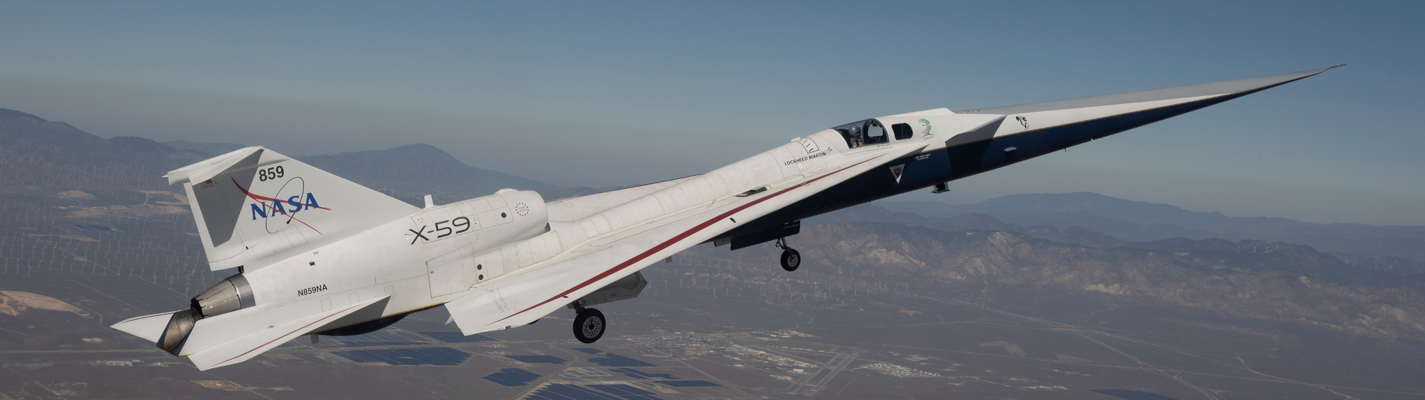 NASA X-59 demonstrator on its second flight